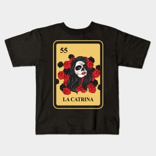 Mexican LA Catrina lottery traditional Bingo Card Kids T-Shirt